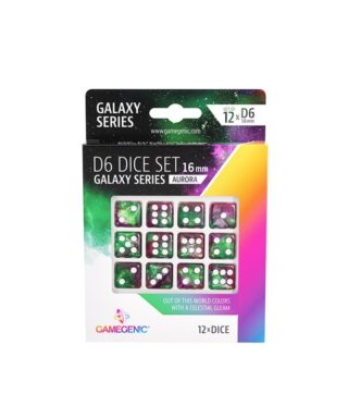 Gamegenic Galaxy Series Aurora D6 Dice Set 16 mm