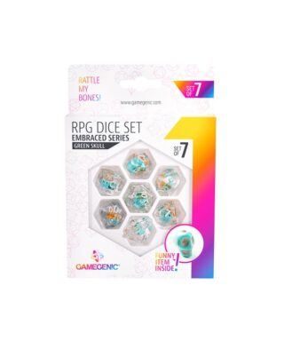Kości RPG Gamegenic Embraced Series Green Skull