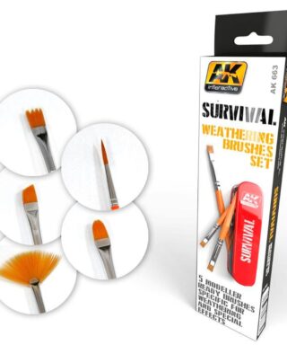 AK 663 Survival Weathering Brushes Set