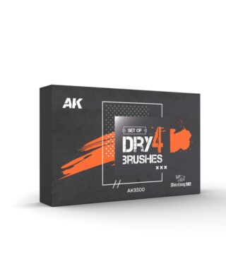 AK 9300 Dry 4 Brushes Set