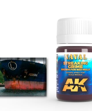 AK 304 Naval Streaking Grime Brown for Red Hulls
