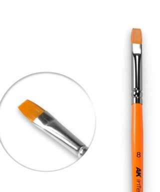 AK 608 Flat Brush Synthetic 8