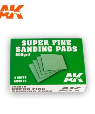 AK 9019 Super Fine Sanding Pads 800 grit. 4 units