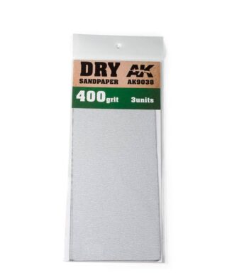 AK 9038 Dry Sandpaper 400 grit 3 units