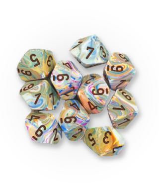 Kości Chessex Festive Vibrant 10d10