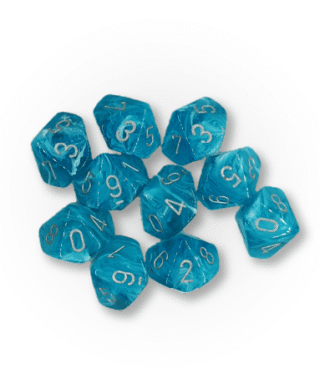 Kości Chessex Circus Aqua 10d10