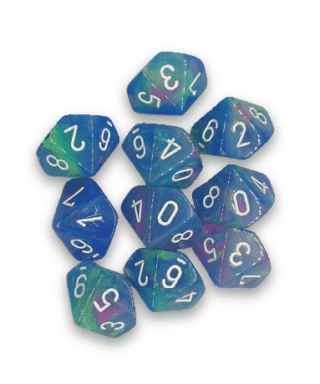 Kości Chessex Festive Waterlily 10d10