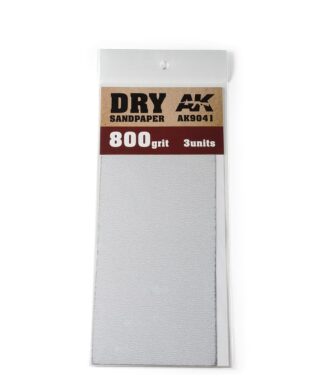 AK 9041 Dry Sandpaper 800 grit 3 units