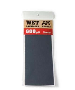 AK 9073 Wet Sandpaper 600 grit 3 units