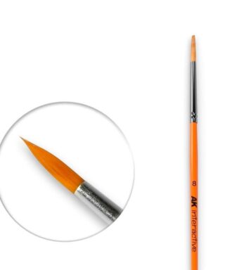 AK 607 Round Brush Synthetic 8