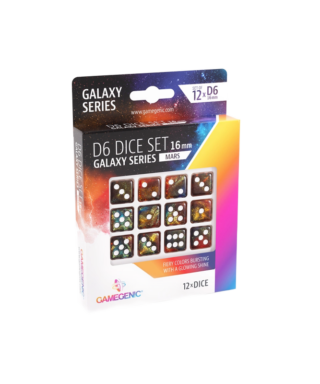 Gamegenic Galaxy Series Mars D6 Dice Set 16 mm