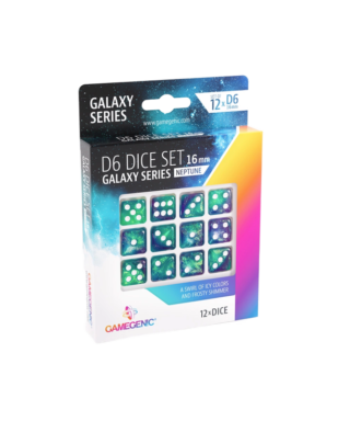 Gamegenic Galaxy Series Neptune D6 Dice Set 16 mm