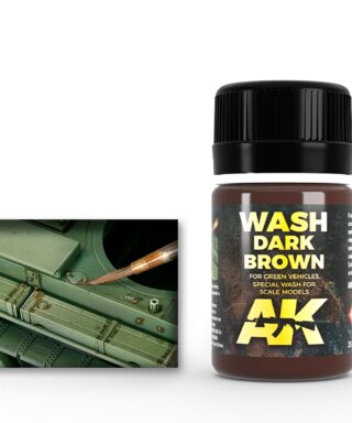 AK 045 Wash Dark Brown for Green Vehicles