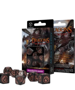 Zestaw Kości RPG Modern Smocze: Obsydian